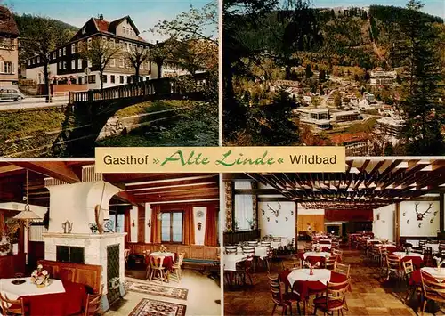 AK / Ansichtskarte  Wildbad_Schwarzwald Gasthof Alte Linde Restaurant Ortsansichten