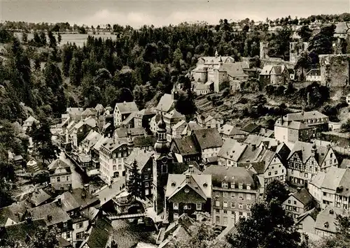 AK / Ansichtskarte  Monschau Stadtansicht mit Burg Die Perle der Nordeifel