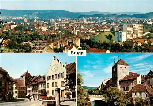 AK / Ansichtskarte  Brugg_AG Stadtpanorama Motive Altstadt