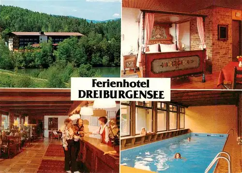 AK / Ansichtskarte 73925518 Tittling Ferienhotel Dreiburgensee Rezeption Fremdenzimmer Hallenbad