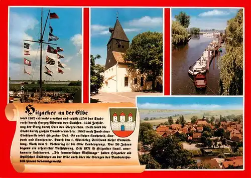 AK / Ansichtskarte  Hitzacker_Elbe Historie Kirche Kanal Ortspanorama