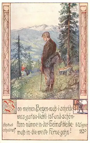 AK / Ansichtskarte 73925678 Verlag_B.K.W.I._Nr. Nr. 760-6 Abschid schwaebisch H. Wagner 1830