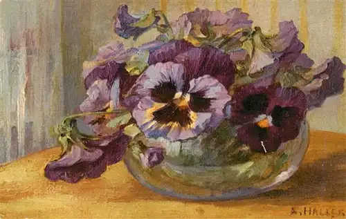 AK / Ansichtskarte  Haller_Anna Nr. 228 Vase Blumen