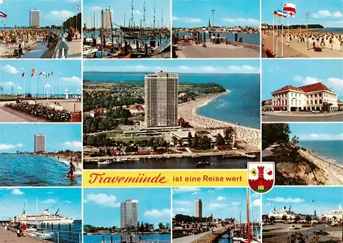 AK / Ansichtskarte 73925745 Travemuende_Ostseebad Strandpartien Promenade Bootshafen Faehrhafen Hotels