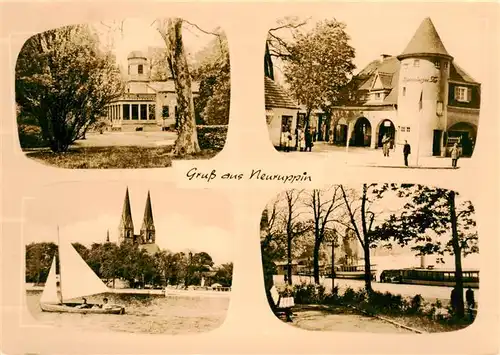 AK / Ansichtskarte 73925750 Neuruppin_Neu-Ruppin Kurhaus Scheinsberger Tor Kirche Park