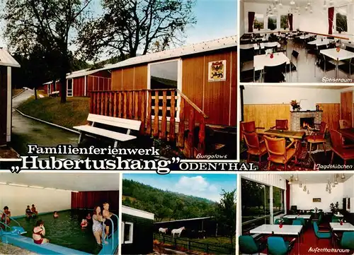 AK / Ansichtskarte 73925761 Odenthal Familienferienwerk Hubertushang Bungalows Speiseraum Jagdstuebchen Aufenthaltsraum