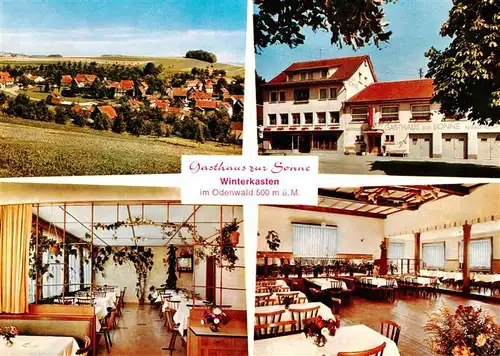 AK / Ansichtskarte 73925763 Winterkasten_Lindenfels Panorama Gasthaus zur Sonne Gastraeume