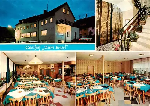 AK / Ansichtskarte  Rechtenbach_Spessart Gasthof Zum Engel Gastraeume Treppe