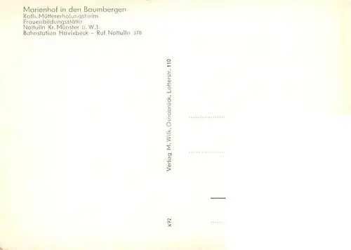 AK / Ansichtskarte 73925815 Nottuln Marienhof in den Baumbergen