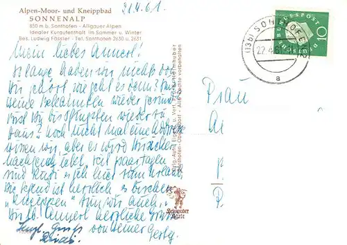 AK / Ansichtskarte  Sonthofen__Oberallgaeu Alpen Moorbad Sonnenalp Gaststube