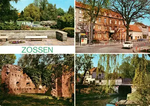 AK / Ansichtskarte 73925828 Zossen_Brandenburg Stadtpark Rat der Stadt Burgruine im Stadtpark Am Nottekanal