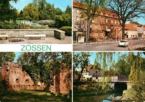 AK / Ansichtskarte  Zossen_Brandenburg Stadtpark Rat der Stadt Burgruine im Stadtpark Am Nottekanal