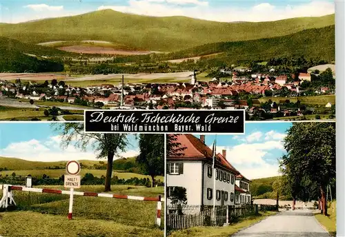 AK / Ansichtskarte  Waldmuenchen Panorama Deutsch Tschechische Grenze Dorfstrasse