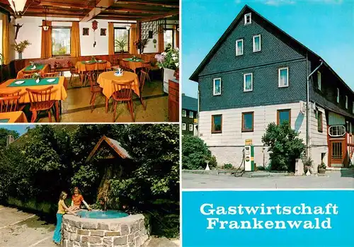 AK / Ansichtskarte 73925835 Kehlbach_Oberfranken Gastwirtschaft Frankenwald Gaststube Brunnen