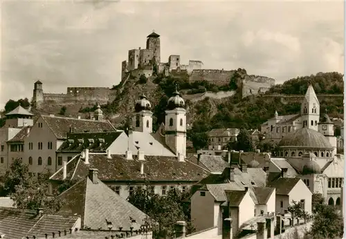 AK / Ansichtskarte  Trencin_Trentschinteplitz_SK Ortsansicht mit Schloss