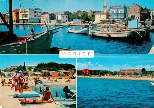 AK / Ansichtskarte 73925883 Vodice_Croatia Fischerhafen Strandpartien