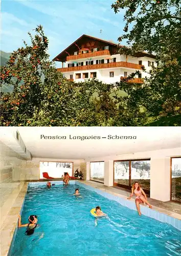 AK / Ansichtskarte 73925891 Schenna_Meran_Trentino_IT Pension Langwies Hallenbad