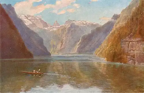 AK / Ansichtskarte  Hoffmann_Heinrich_Kuenstlerkarte Der Koenigssee vom Malerwinkel