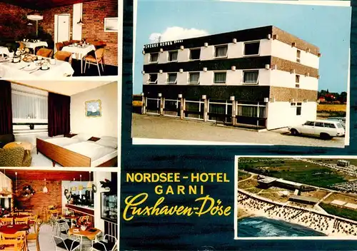 AK / Ansichtskarte 73926229 Doese_Cuxhaven Nordsee Hotel Garni Gastraeume Fliegeraufnahme