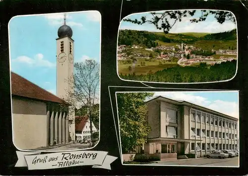 AK / Ansichtskarte 73926307 Ronsberg Kirche Panorama Schule