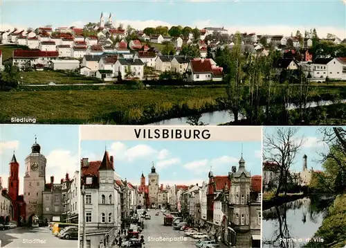 AK / Ansichtskarte 73926308 Vilsbiburg Siedlung Stadttor Strassenpartie Partie an der Vils