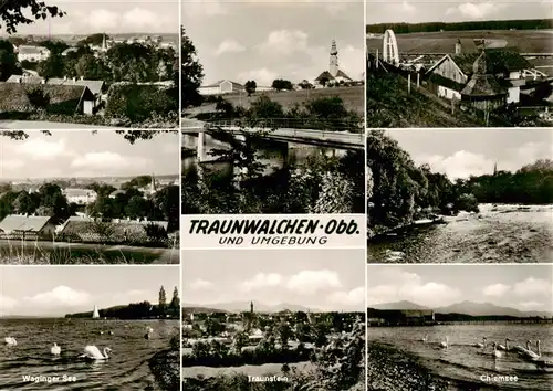 AK / Ansichtskarte 73926312 Traunwalchen Panorama Waginger See Traunstein Chiemsee