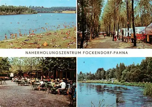 AK / Ansichtskarte 73926335 Pahna_Fockendorf Bad Zeltplatz Fockendorf Konsum Stausee Gaststaette Badestrand am Stausee