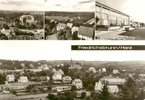 AK / Ansichtskarte 73926349 Friedrichsbrunn_Harz Sanatorium Ernst Thaelmann Brockenblick Kulturhaus Panorama