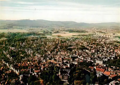 AK / Ansichtskarte 73926359 Detmold Fliegeraufnahme mit Schloss Hiddesen Hermannsdenkmal