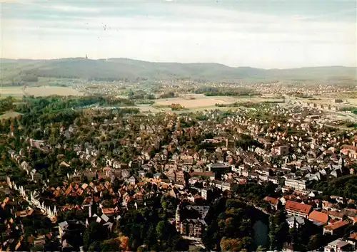 AK / Ansichtskarte  Detmold Fliegeraufnahme mit Schloss Hiddesen Hermannsdenkmal