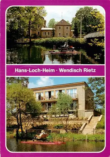 AK / Ansichtskarte 73926385 Wendisch_Rietz Hans-Loch-Heim Tretboot