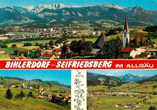 AK / Ansichtskarte 73926397 Bihlerdorf_Seifriedsberg Gesamtansicht mit Alpenpanorama