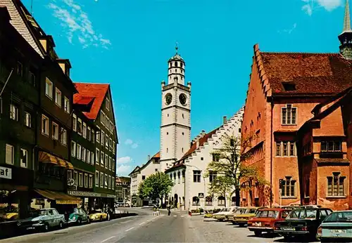 AK / Ansichtskarte 73926398 Ravensburg__Wuerttemberg Marienplatz und Blaserturm