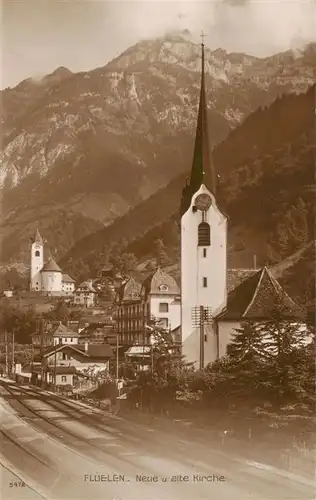 AK / Ansichtskarte  Flueelen_UR Neue und alte Kirche