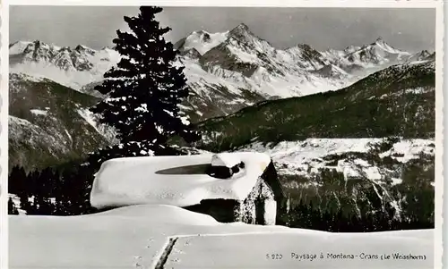 AK / Ansichtskarte  Montana_Crans-Montana_VS Paysage a Montana Crans Le Weisshorn