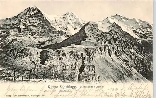 AK / Ansichtskarte  Kleine_Scheidegg_Interlaken_BE mit Maennlichen