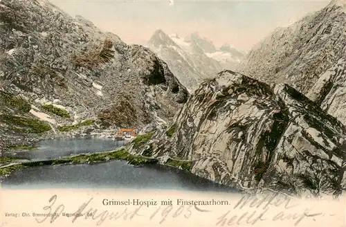 AK / Ansichtskarte  Grimsel_Hospiz mit Finsteraarhorn