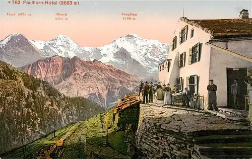 AK / Ansichtskarte  Grindelwald_BE Faulhorn Hotel mit Eiger Moench und Jungfrau