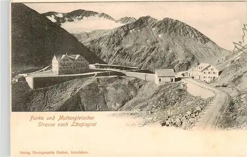 AK / Ansichtskarte  Furkapass Furka und Muttengletscher Strasse nach Laengisgrat