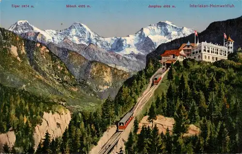 AK / Ansichtskarte  Interlaken_BE Heimwehfluh mit Eiger Moench und Jungfrau