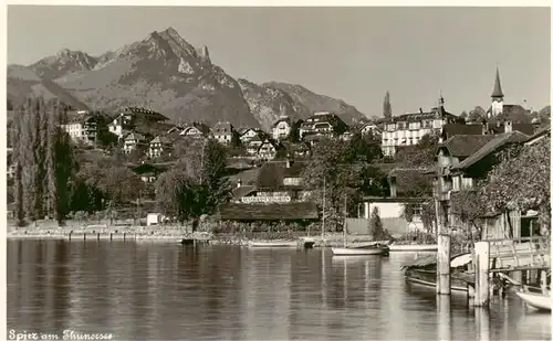 AK / Ansichtskarte  Spiez_Thunersee_BE Panorama