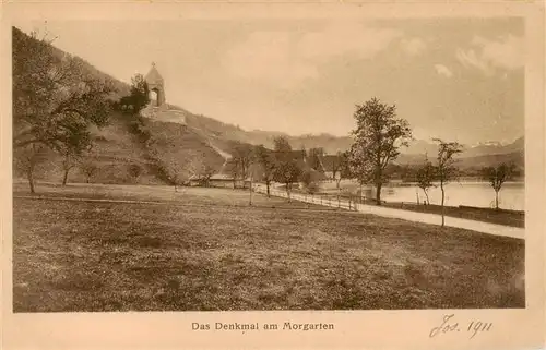AK / Ansichtskarte  Unteraegeri_Unter-Aegeri_ZG Denkmal am Morgartem