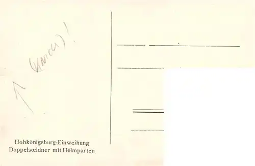 AK / Ansichtskarte  Hohkoenigsburg_Haut-Koenigsbourg Doppelsoeldner mit Helmparten