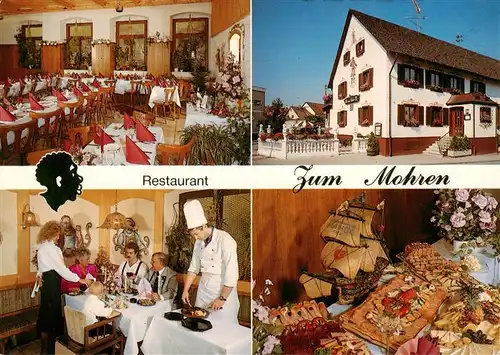 AK / Ansichtskarte  Volkertshausen_BW Gasthaus zum Mohren Restaurant Gastraeume