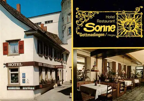 AK / Ansichtskarte 73926646 Gottmadingen Hotel Restaurant Sonne Gaststube