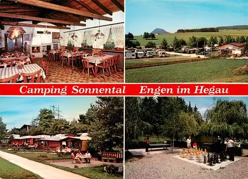 AK / Ansichtskarte 73926651 Engen_Hegau Camping Sonnental Restaurant Bungalows Gartenschach