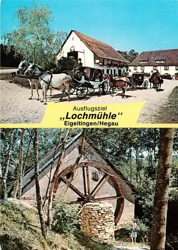AK / Ansichtskarte 73926658 Eigeltingen Hotel Restaurant Zur Lochmuehle Pferdekutschen Muehle