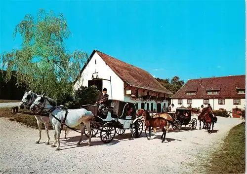 AK / Ansichtskarte 73926659 Eigeltingen Hotel Restaurant Zur Lochmuehle Pferdekutschen