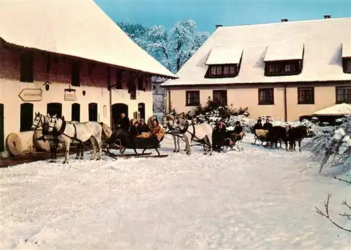 AK / Ansichtskarte  Eigeltingen Hotel Restaurant Zur Lochmuehle Pferdeschlitten