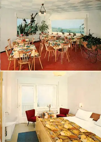 AK / Ansichtskarte 73926696 Tengen Gaestehaus Pension Waldfrieden Gaststube Zimmer